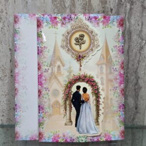 Church Floral Arch Wedding Card