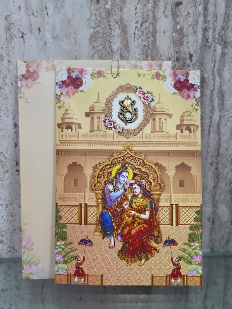 Shiva Parvati Sindhoor Ceremony Wedding Card