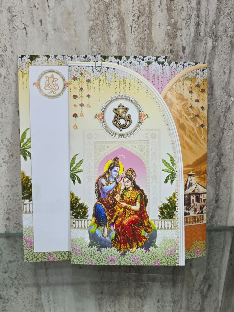 Shiva Parvati Terrace Tilak Wedding Card