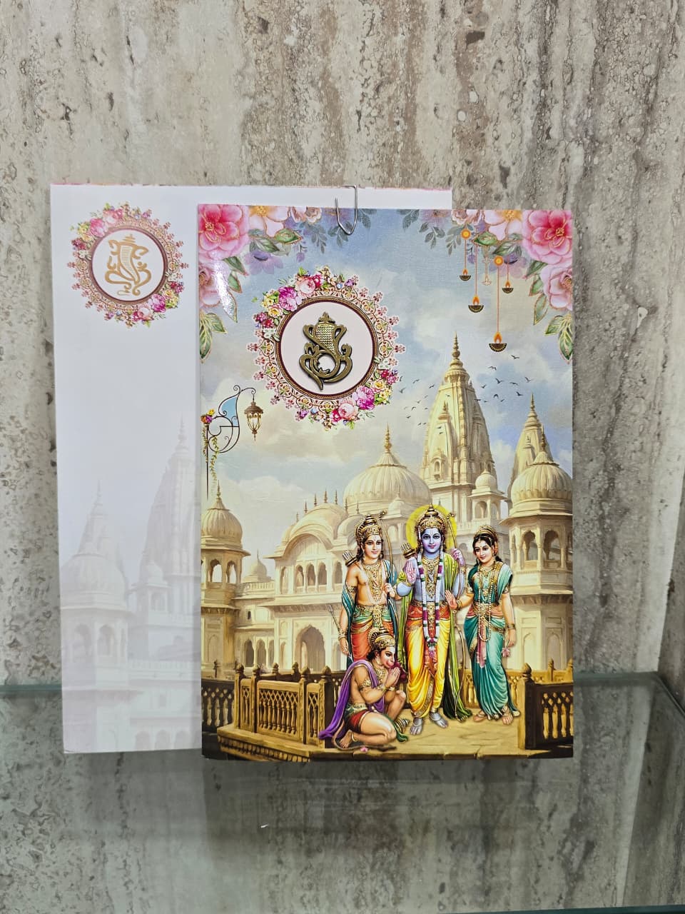 Ayodhya Ram Mandir Wedding Invitation Card