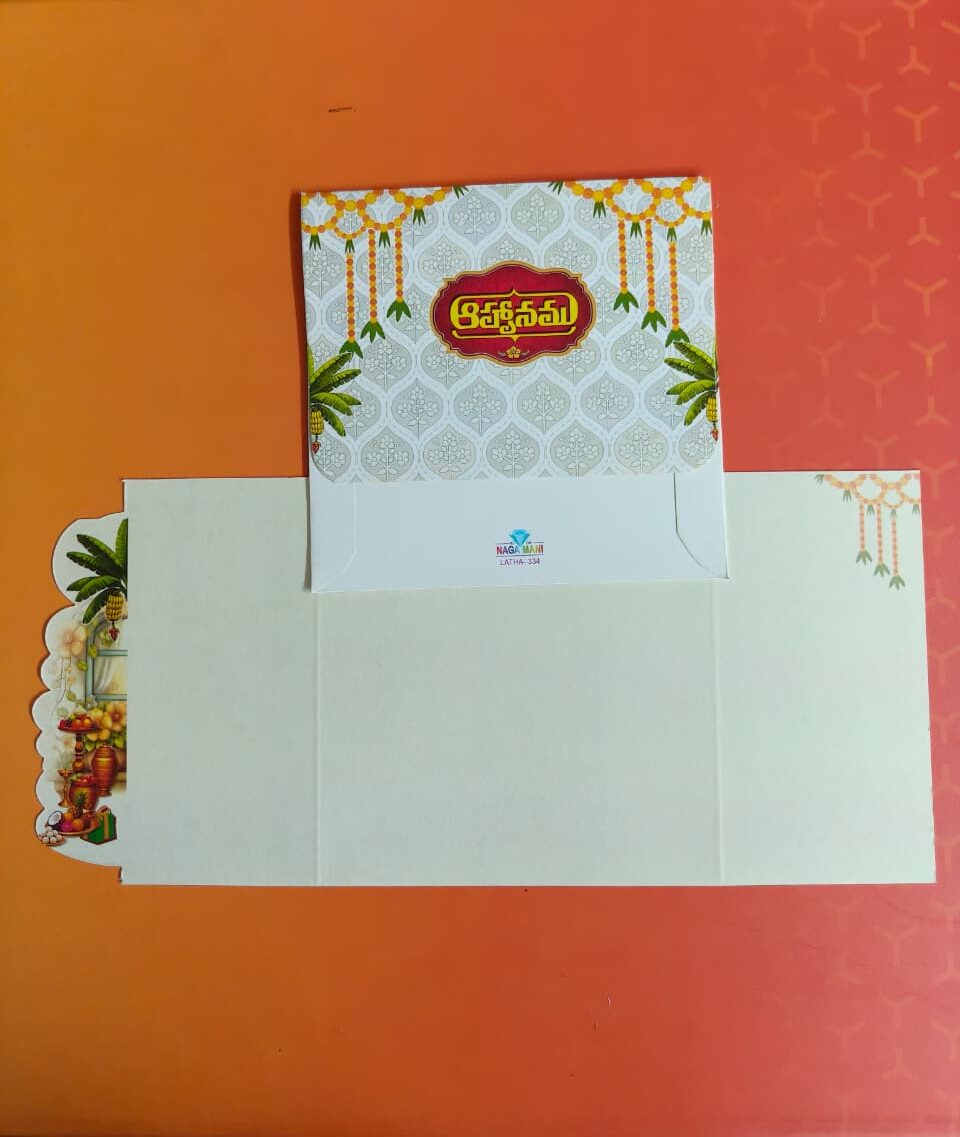Premium Half Saree Invitation Card featuring luxurious artwork, elegant details, and a beautiful traditional theme - Image 2