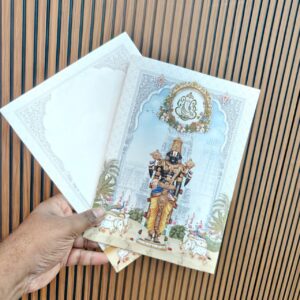 lord balaji standing wedding invitation card